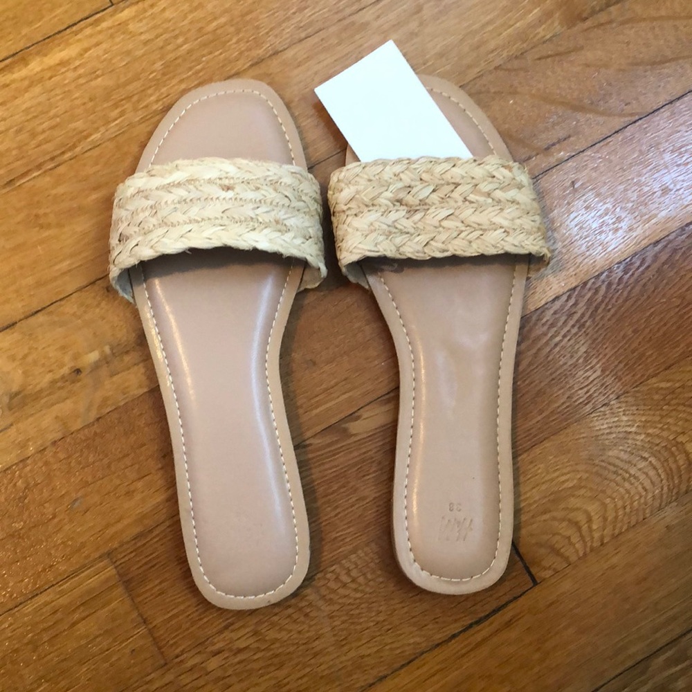 H&M raffia sandals 38